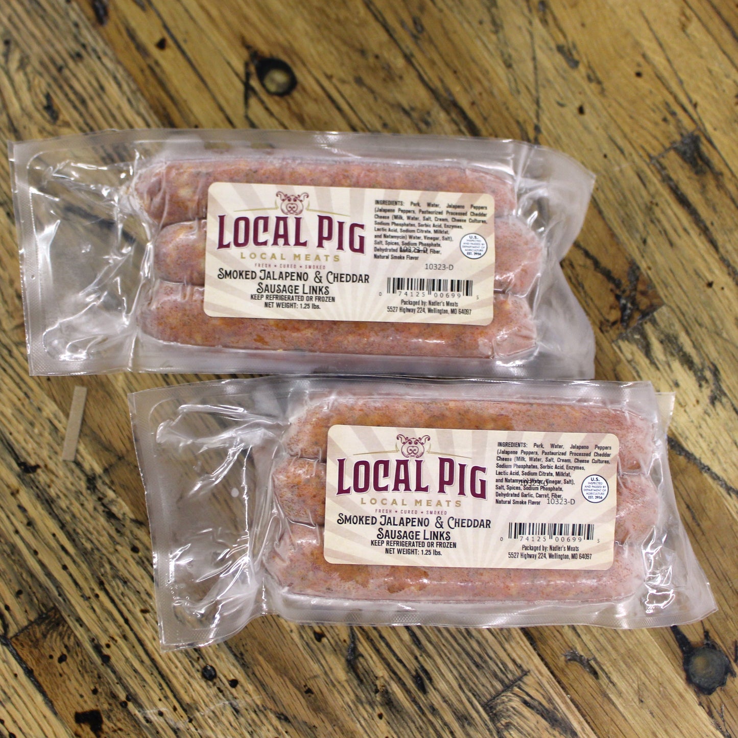 Smoked Jalapeno Links - 8 bulk pack case (25 links per pack) 50lb case