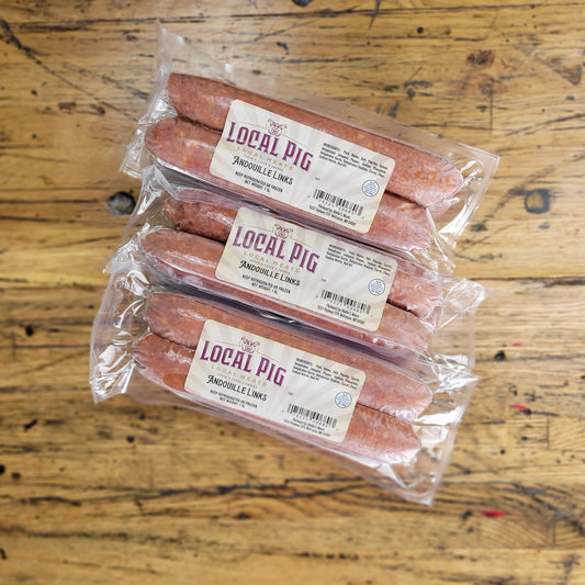 Andouille Sausage Links - 4/1 Link; 18 pack case (22.5lbs)